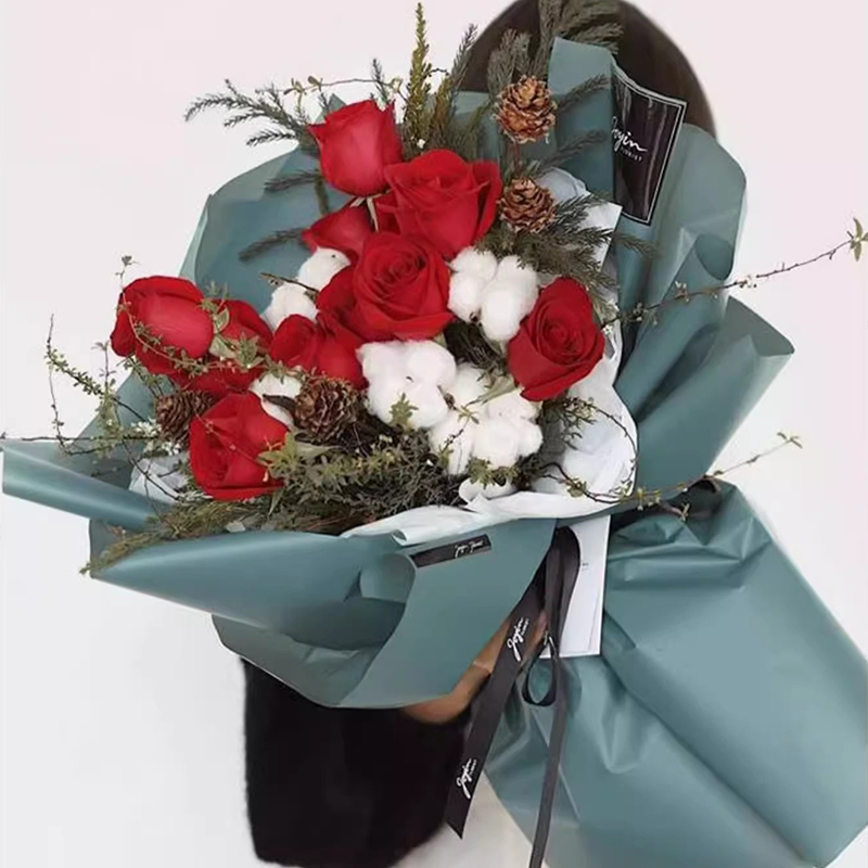 Matte solid color translucent flower wrapping paper
