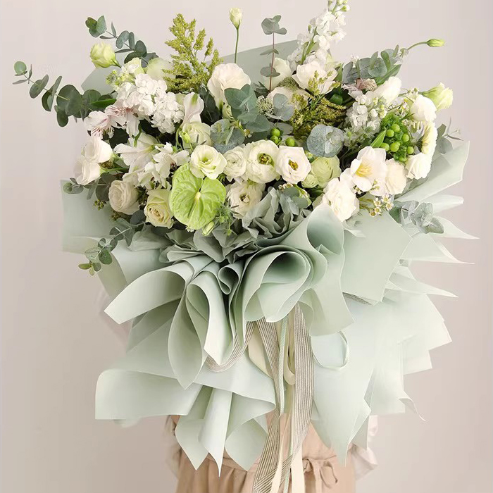 Matte solid color translucent flower wrapping paper