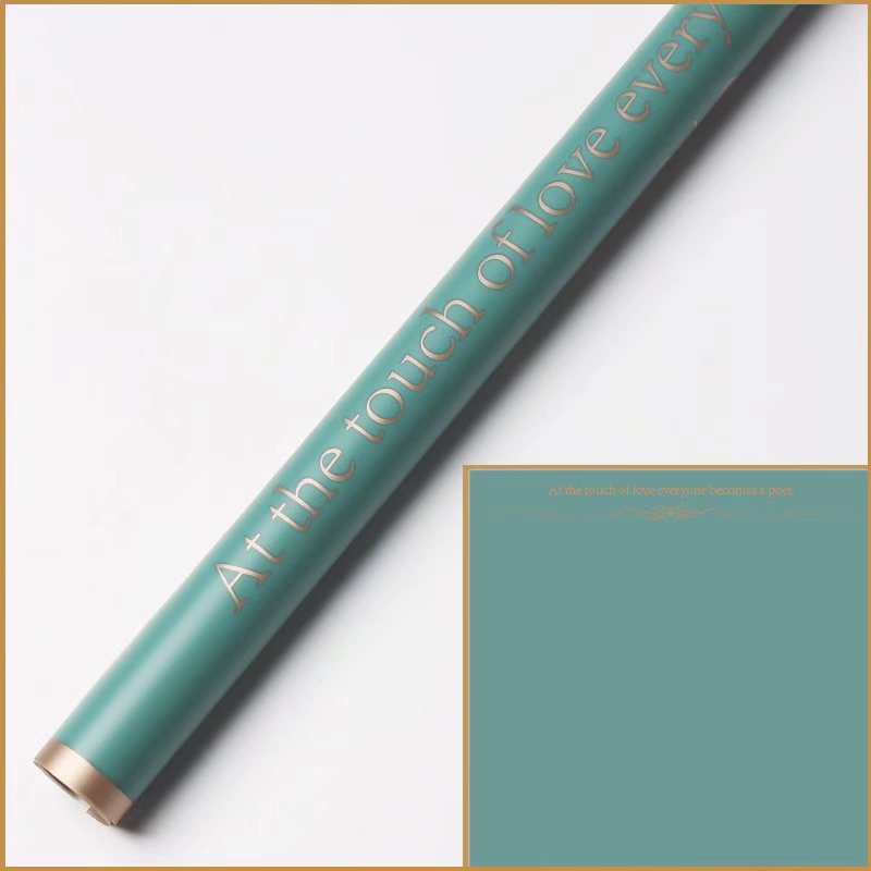9-kulay na gold-edged matte flower wrapping paper