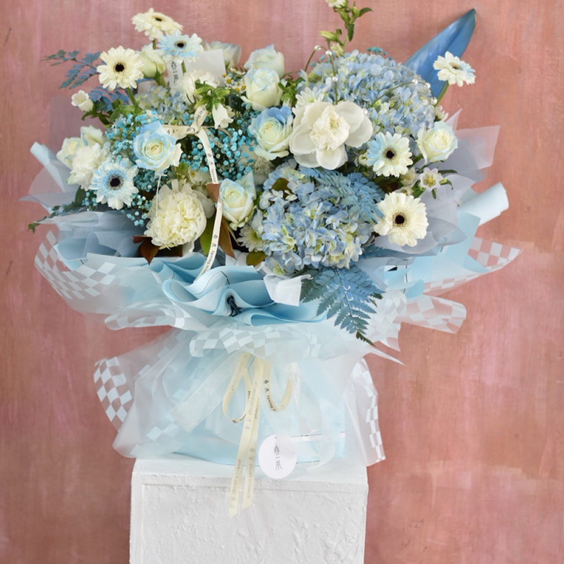 Multi-Color Plaid Bouquet Wrapping Paper