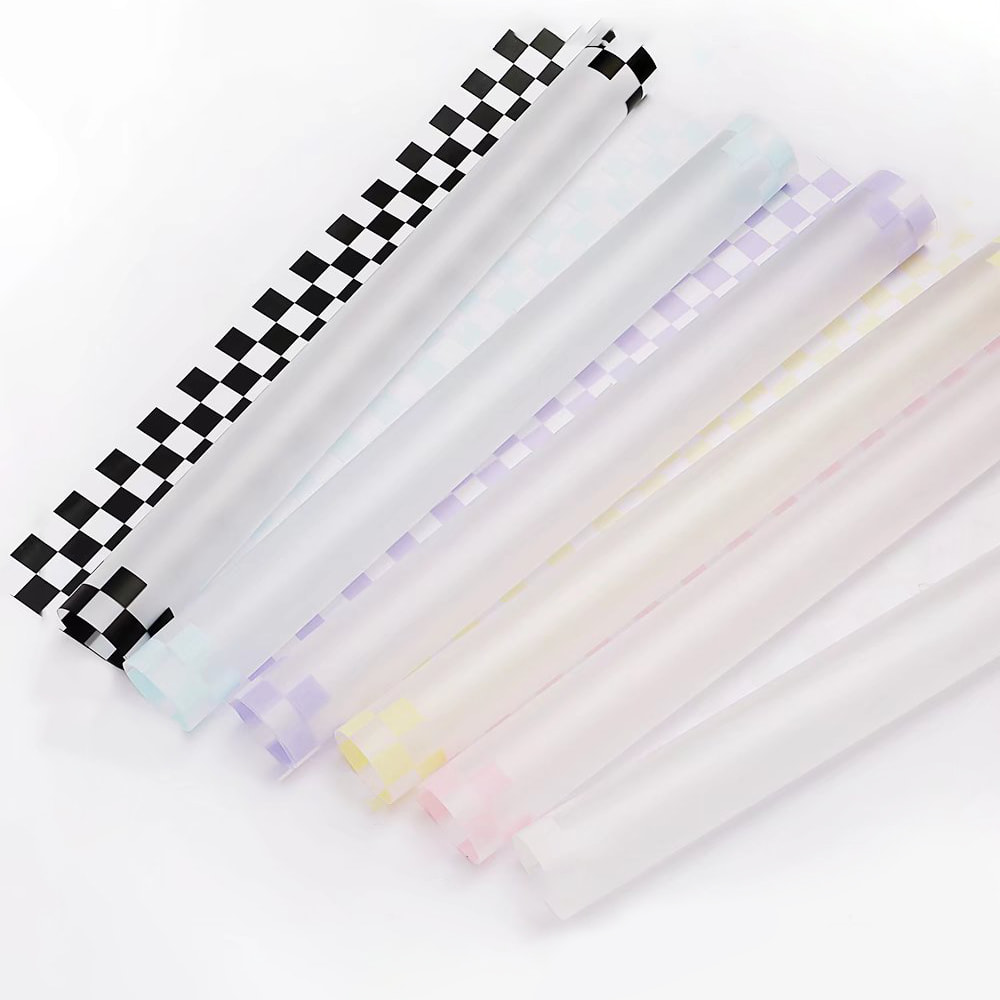 Multi-Color Plaid Bouquet Wrapping Paper