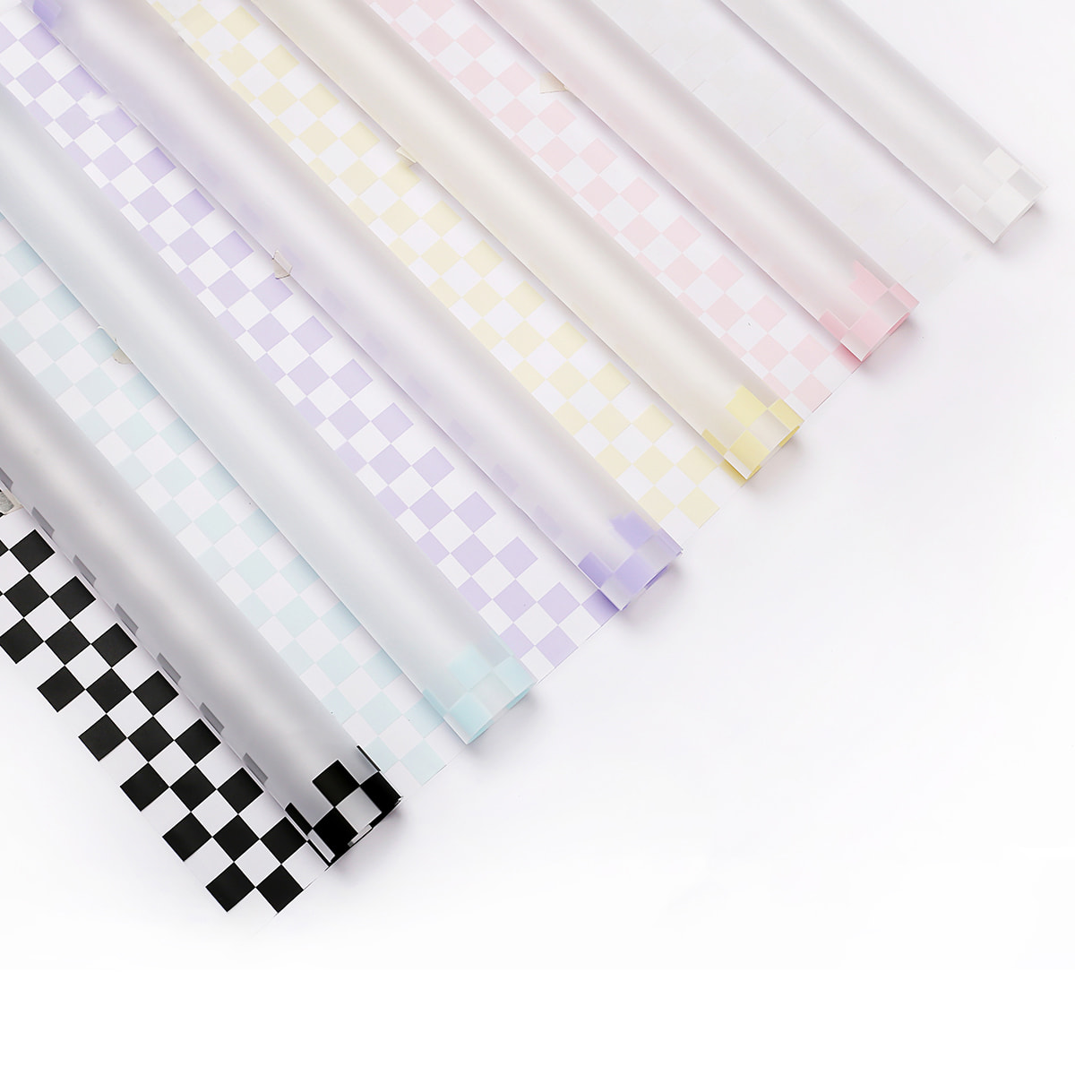 Multi-Color Plaid Bouquet Wrapping Paper