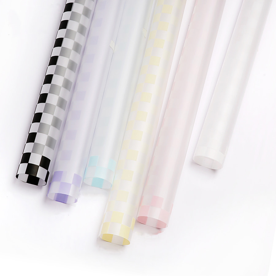 Multi-Color Plaid Bouquet Wrapping Paper