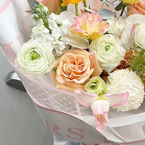 Makinis na texture na pambalot ng bulaklak na papel