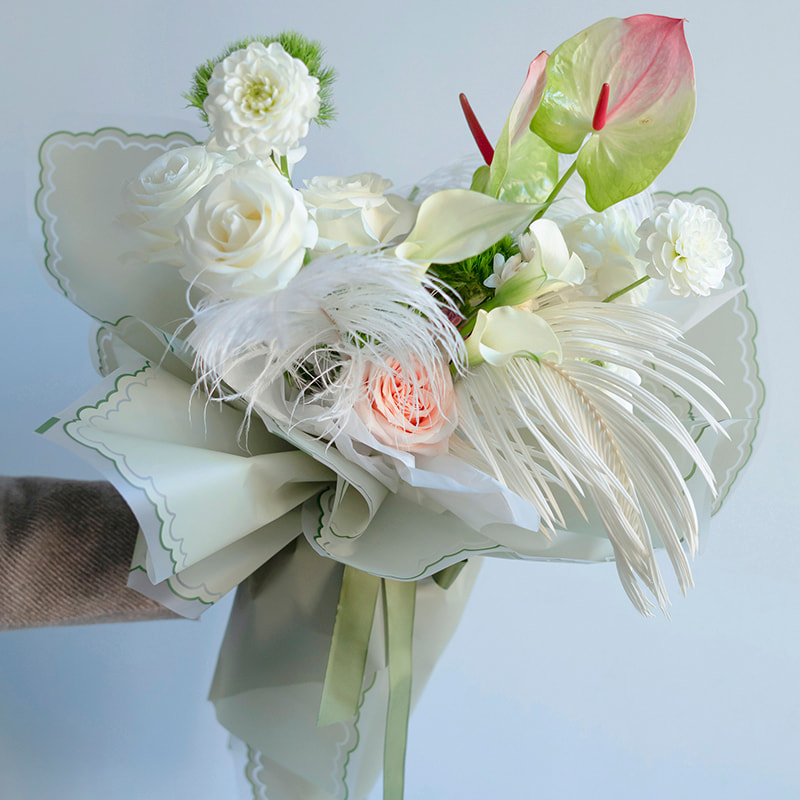 Petal jelly film flower wrapping paper