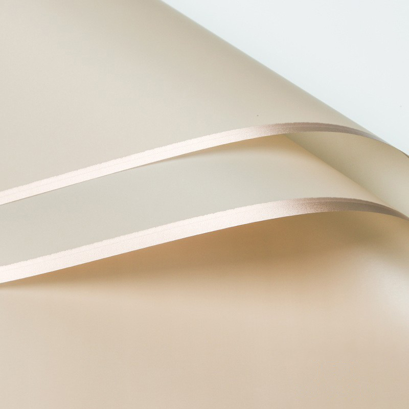 Gold-edged matte flower wrapping paper