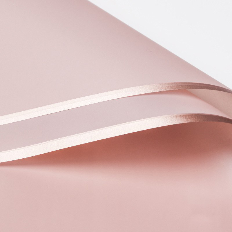 Gold-edged matte flower wrapping paper