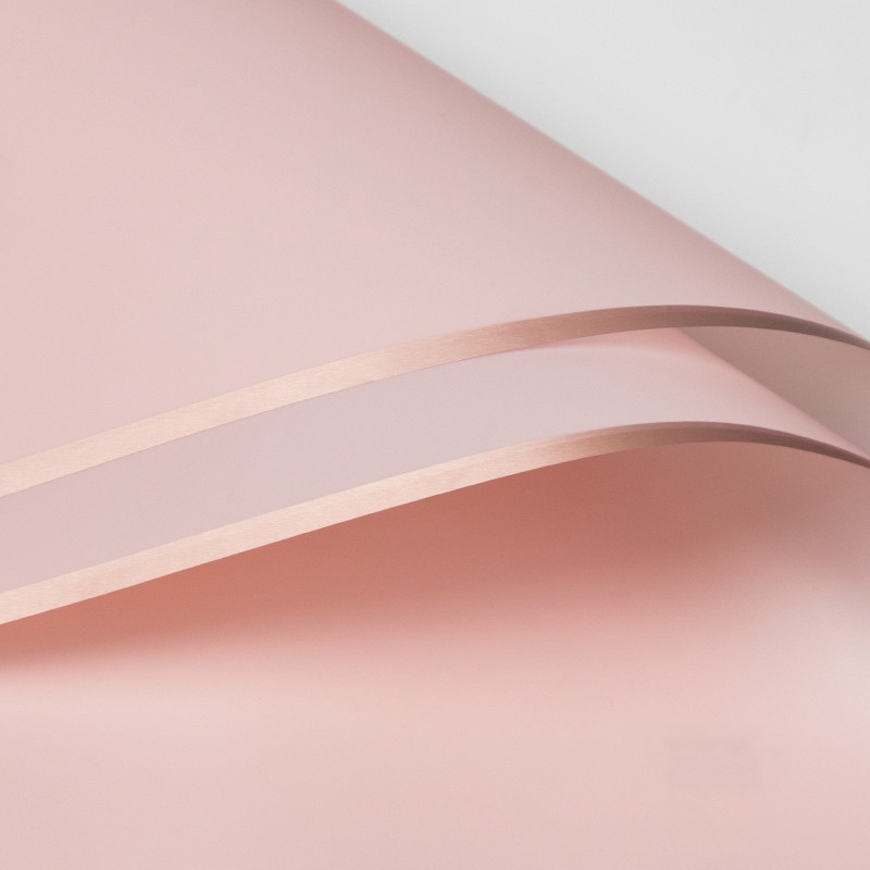 Gold-edged matte flower wrapping paper