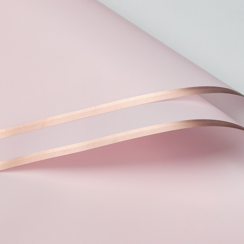 Gold-edged matte flower wrapping paper
