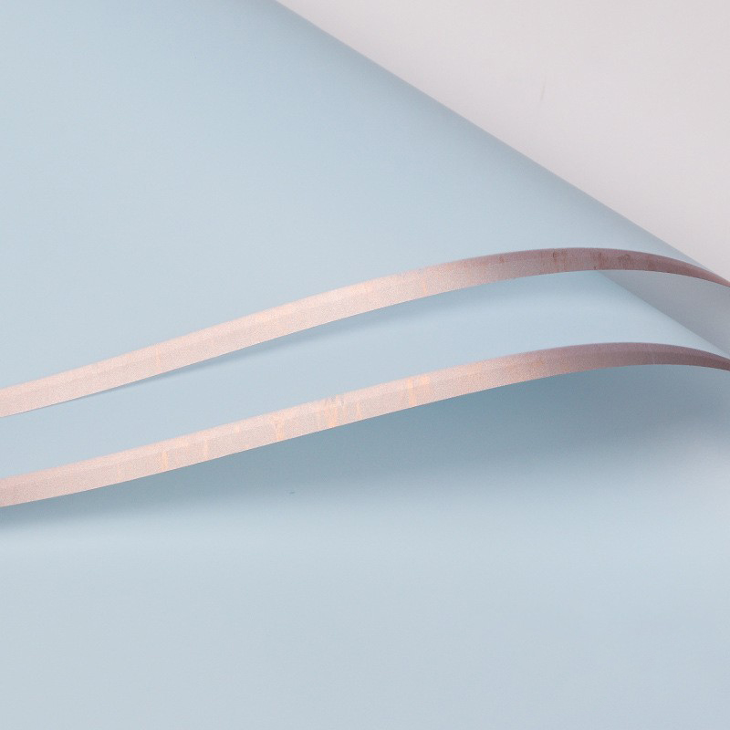 Gold-edged matte flower wrapping paper
