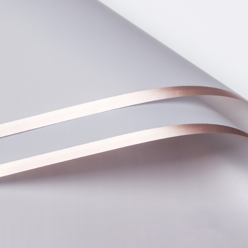 Gold-edged matte flower wrapping paper