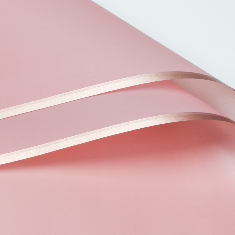 Gold-edged matte flower wrapping paper