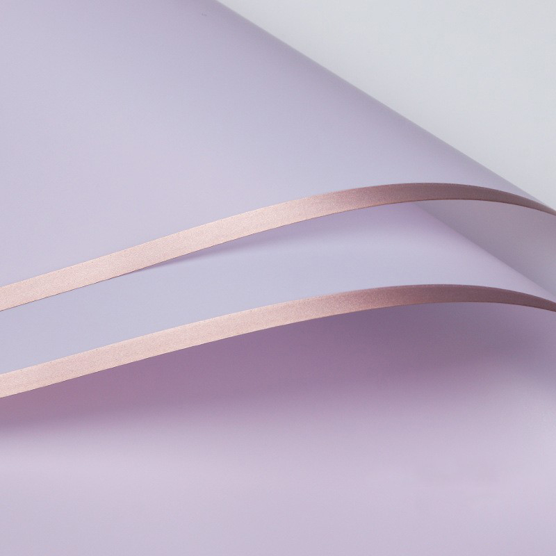 Gold-edged matte flower wrapping paper
