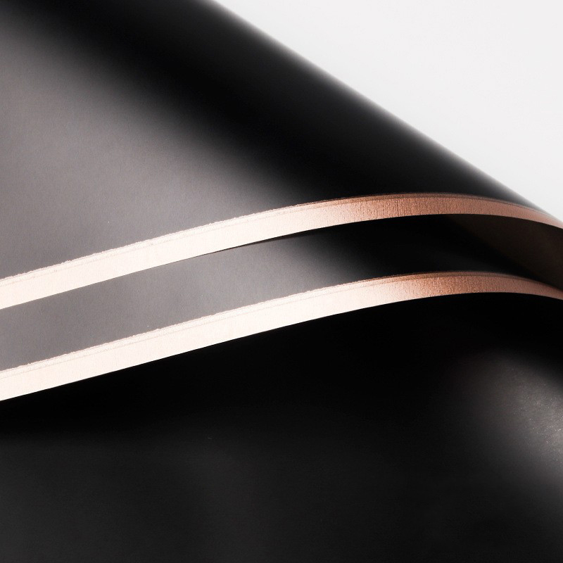 Gold-edged matte flower wrapping paper
