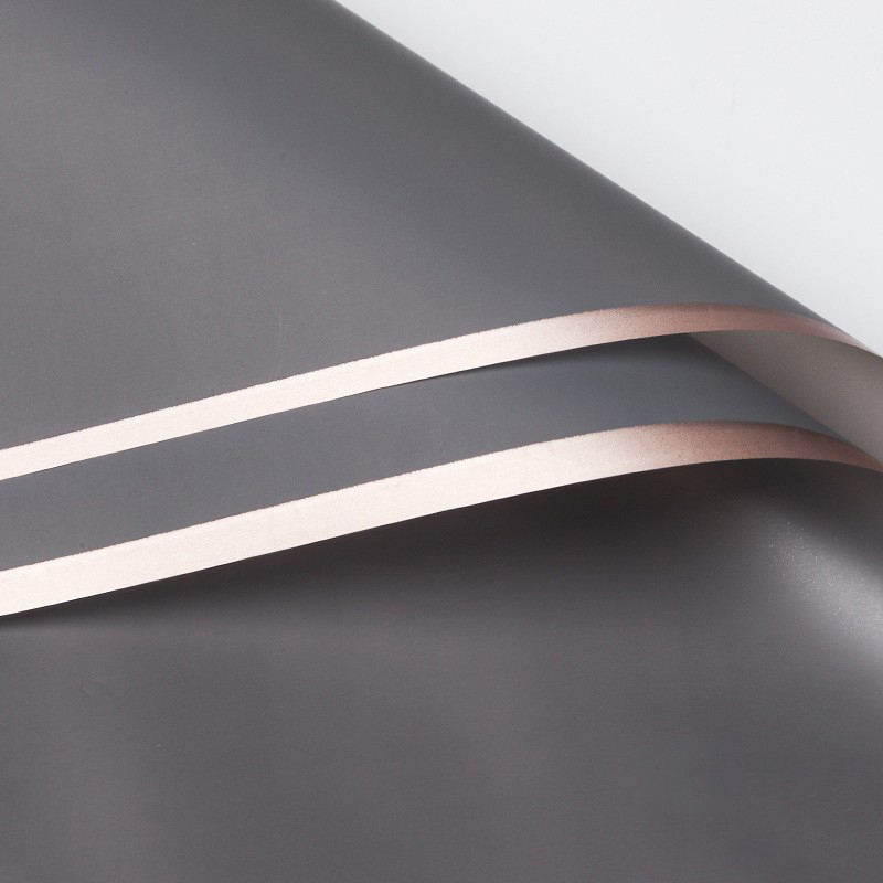 Gold-edged matte flower wrapping paper
