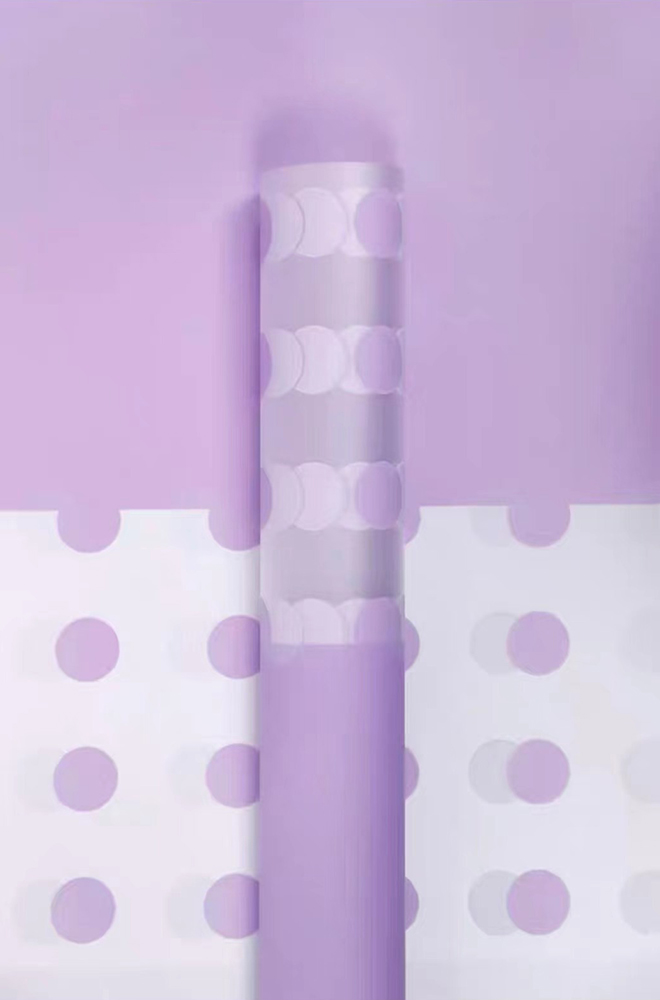 Transparent Polka Dot Flower Wrapping Paper