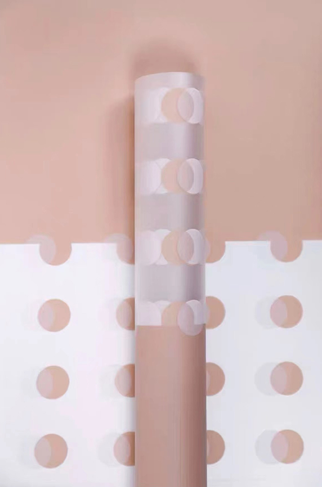 Transparent Polka Dot Flower Wrapping Paper