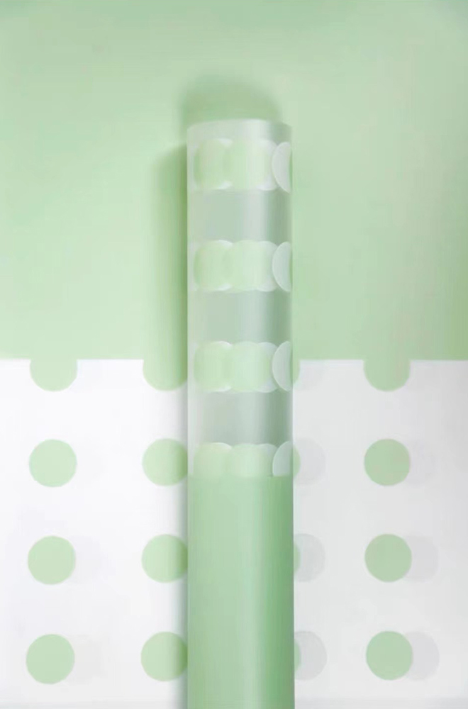 Transparent Polka Dot Flower Wrapping Paper