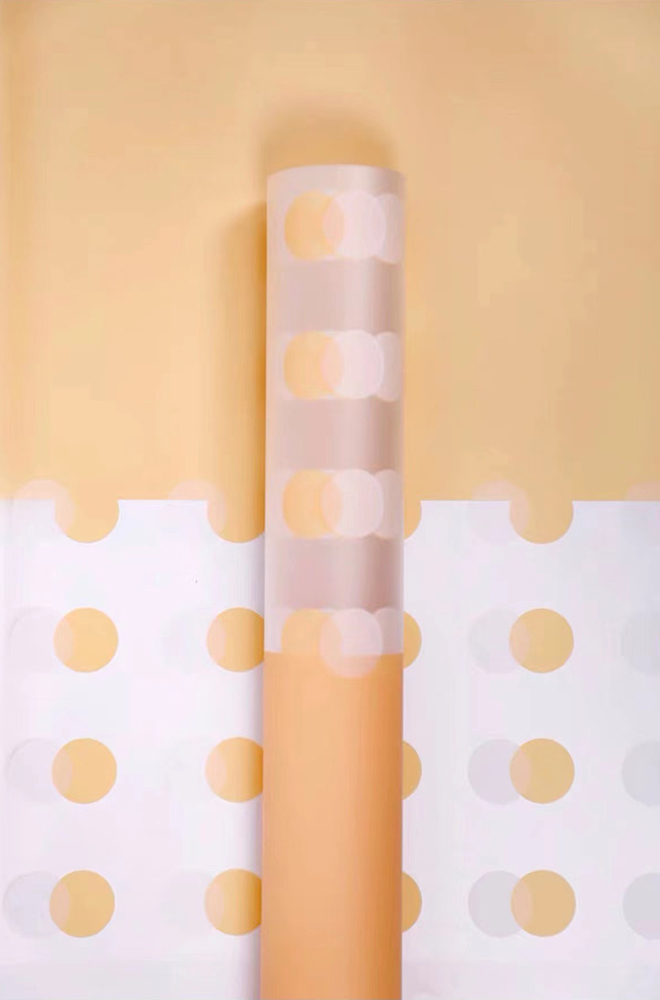 Transparent Polka Dot Flower Wrapping Paper
