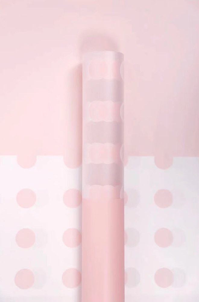 Transparent Polka Dot Flower Wrapping Paper