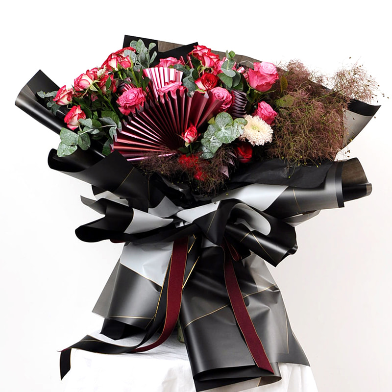Waterproof Bouquet Flower Wrapping Nossa Paper na may Magnetic Line