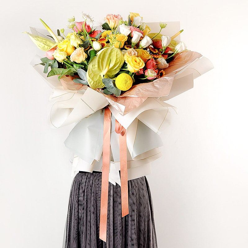 Waterproof Bouquet Flower Wrapping Nossa Paper na may Magnetic Line