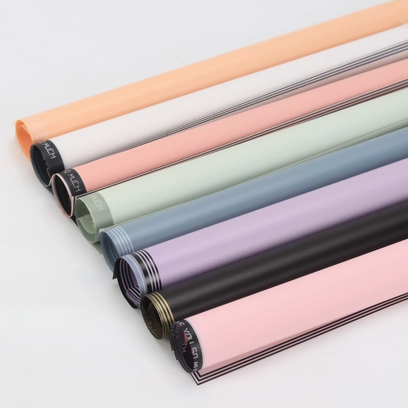 Plastic na Waterproof Embossing Matt Lamination Flower Wrapping Paper