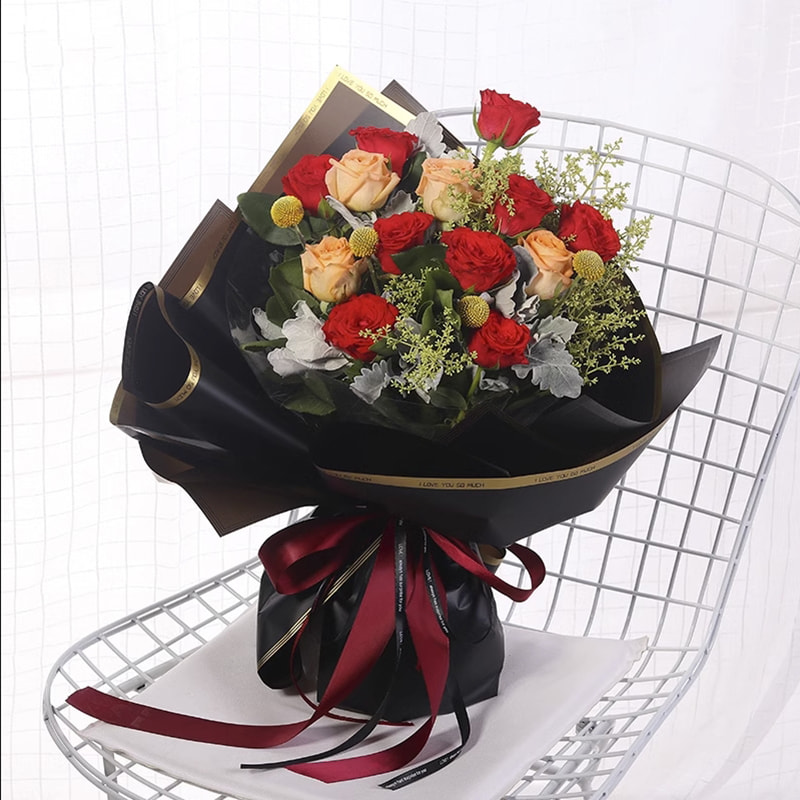 Plastic na Waterproof Embossing Matt Lamination Flower Wrapping Paper