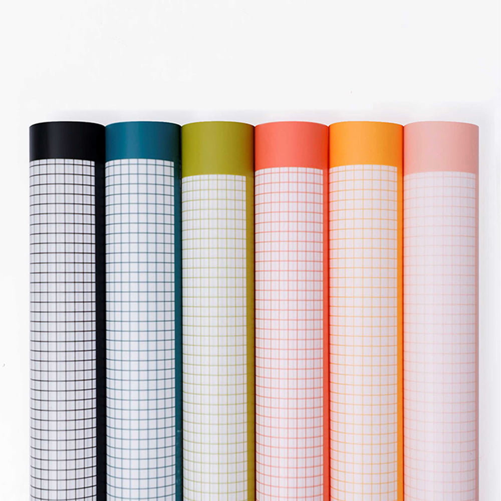 Double-Sided Plaid Iridescent Floral Wrapping Paper