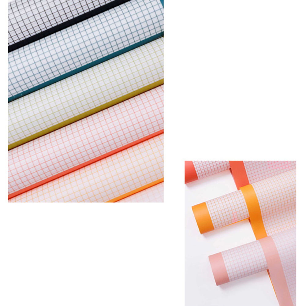 Double-Sided Plaid Iridescent Floral Wrapping Paper