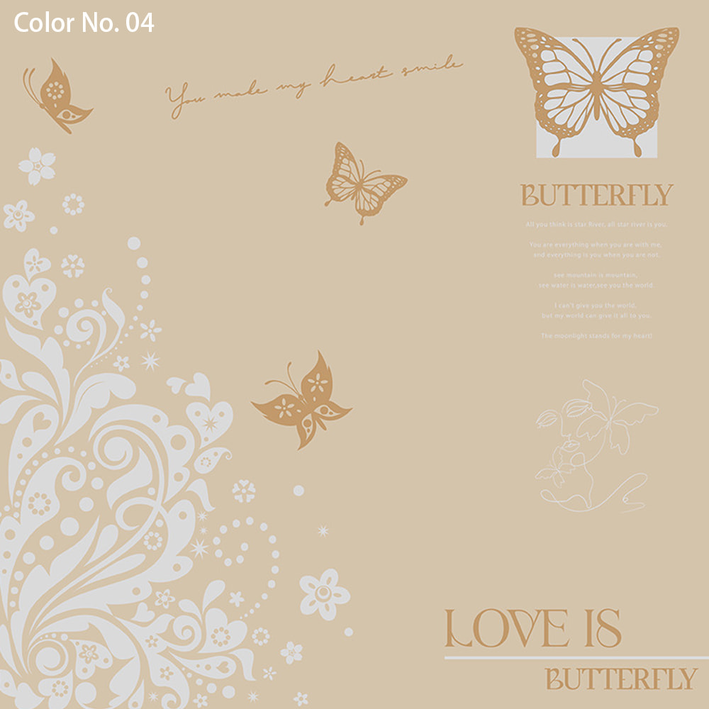 Waterproof Bouquet Packaging Nossa Paper na may Single-Sided Coating Hollowed Out Butterfly Print Design