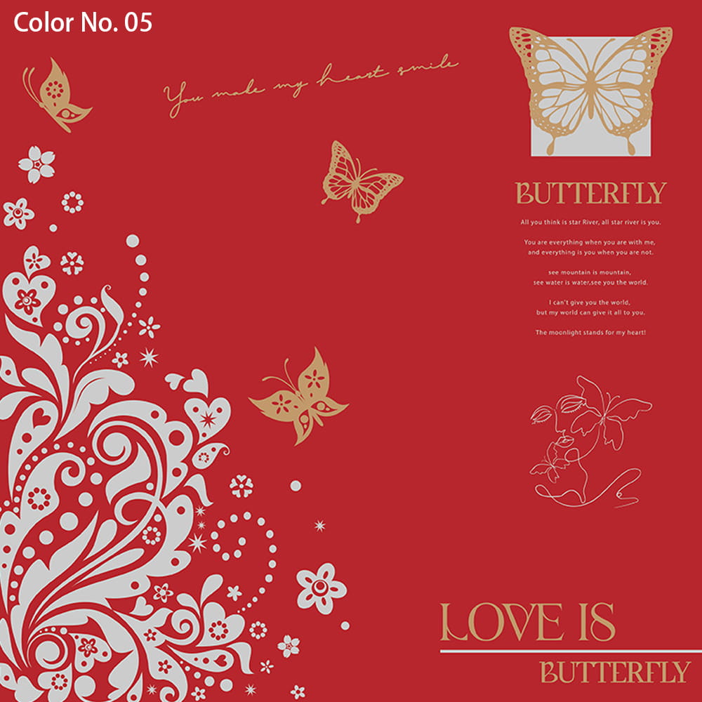 Waterproof Bouquet Packaging Nossa Paper na may Single-Sided Coating Hollowed Out Butterfly Print Design