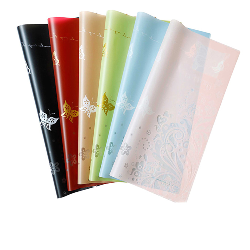 Waterproof Bouquet Packaging Nossa Paper na may Single-Sided Coating Hollowed Out Butterfly Print Design