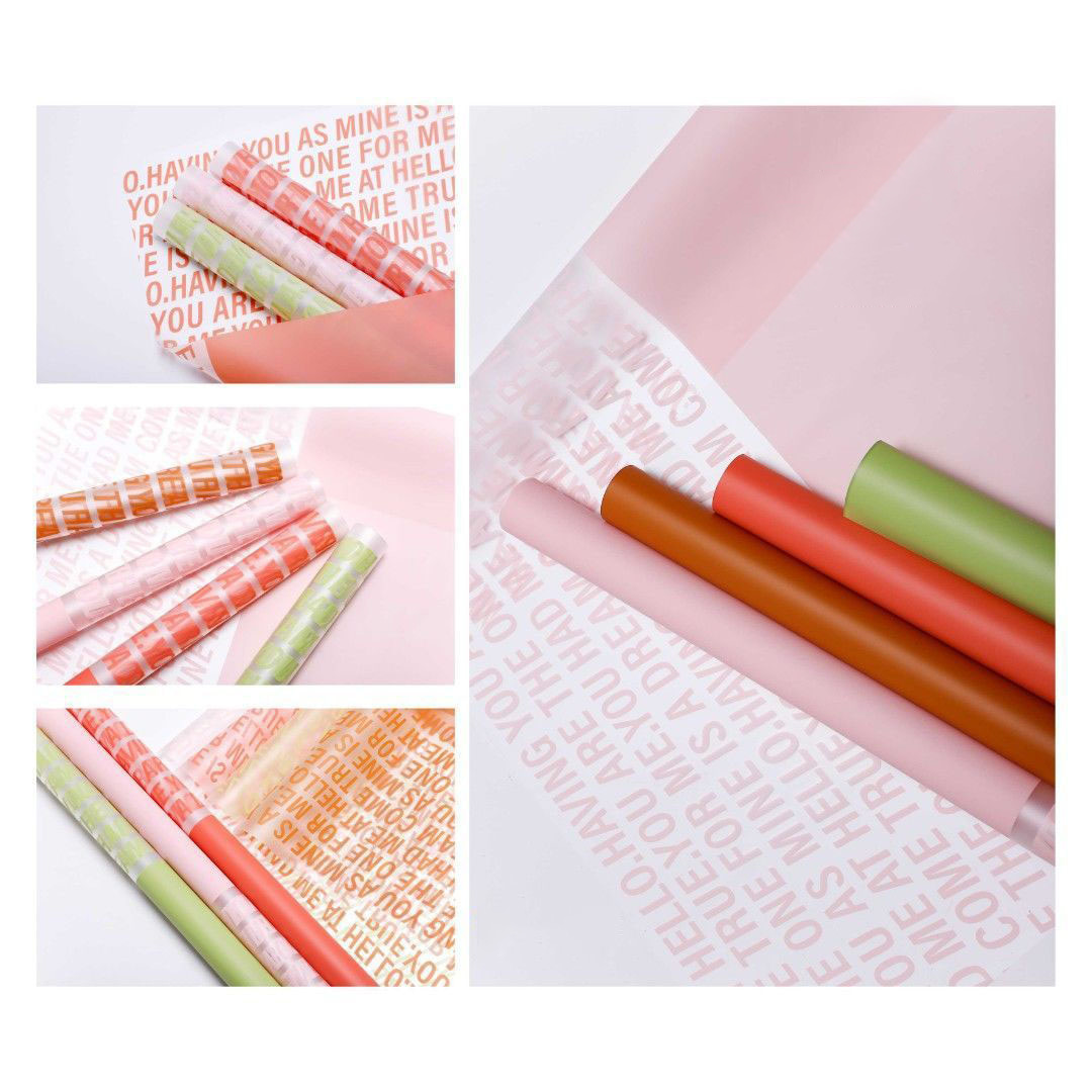 Waterproof Coating Art Flower Wrapping Nossa Paper