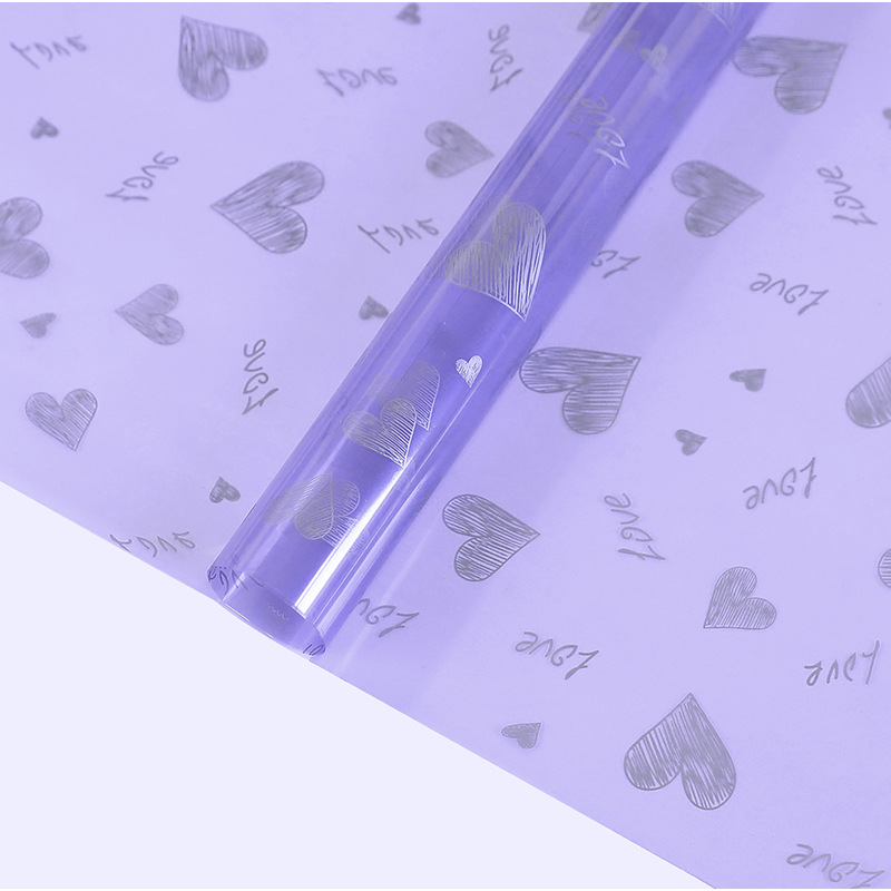 Love Print Design Floral Packaging Paper Waterproof Thickened Single Side Coated