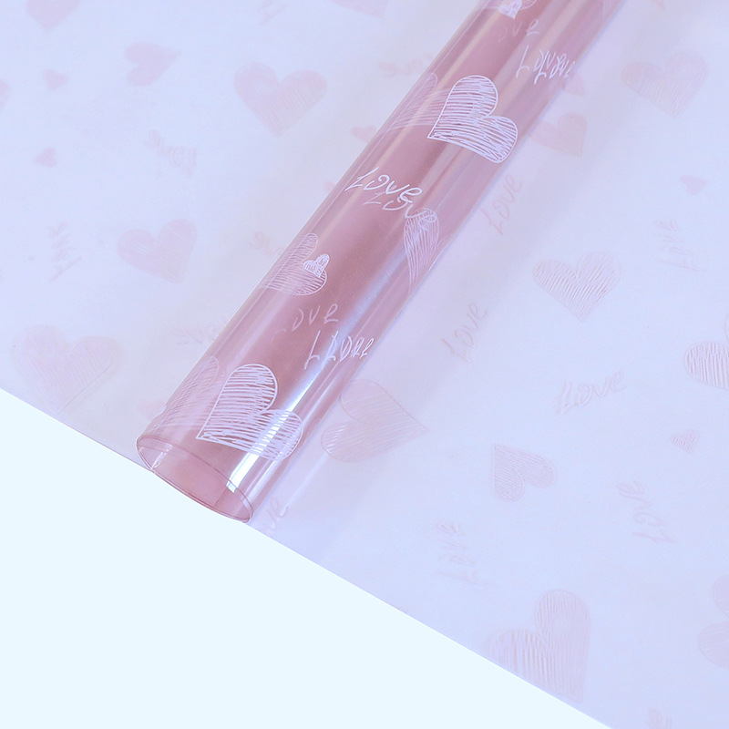 Love Print Design Floral Packaging Paper Waterproof Thickened Single Side Coated