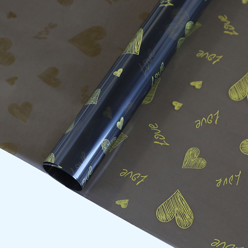 Love Print Design Floral Packaging Paper Waterproof Thickened Single Side Coated