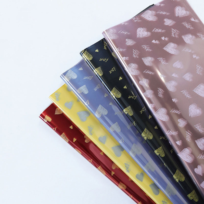 Love Print Design Floral Packaging Paper Waterproof Thickened Single Side Coated