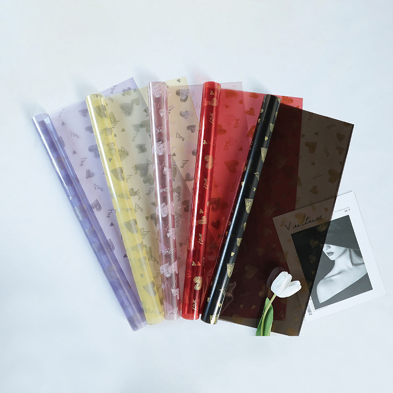 Love Print Design Floral Packaging Paper Waterproof Thickened Single Side Coated