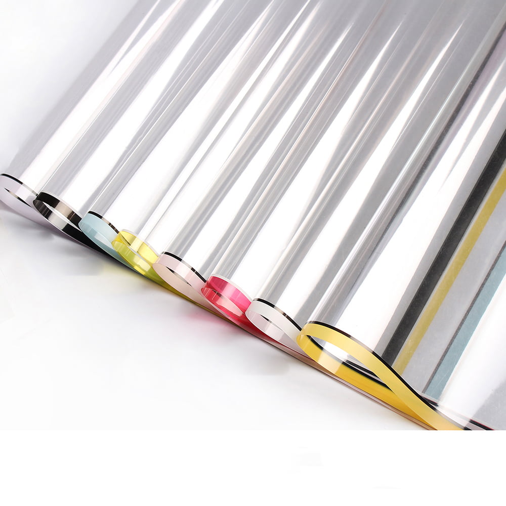 Silver Edged Semi Transparent Silver Ion Matte Waterproof Flower Wrapping Paper
