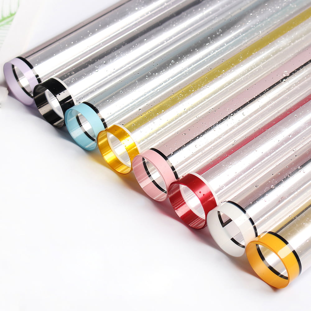 Silver Edged Semi Transparent Silver Ion Matte Waterproof Flower Wrapping Paper