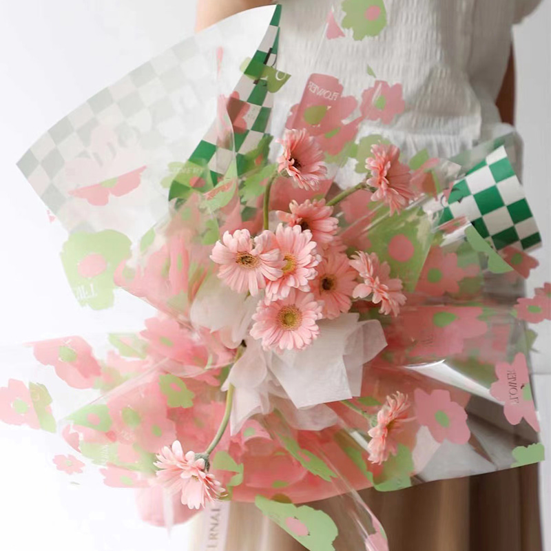 58x58cm Waterproof Plastic Floral Wrap Roll