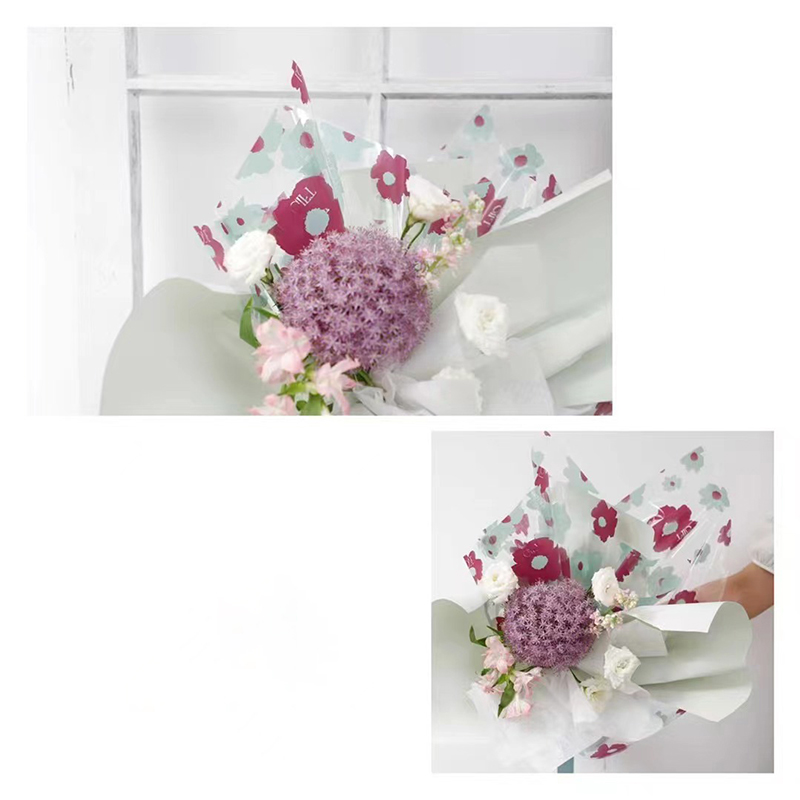 58x58cm Waterproof Plastic Floral Wrap Roll