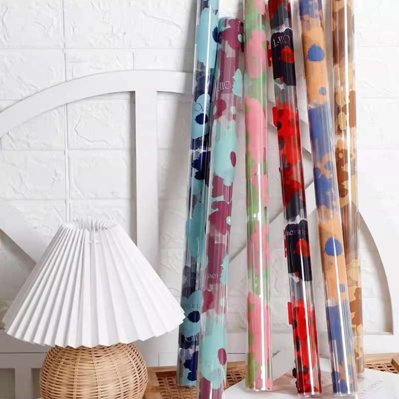58x58cm Waterproof Plastic Floral Wrap Roll