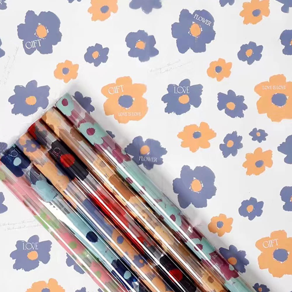 58x58cm Waterproof Plastic Floral Wrap Roll