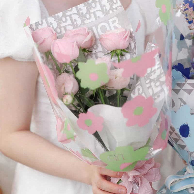 58x58cm Waterproof Plastic Floral Wrap Roll