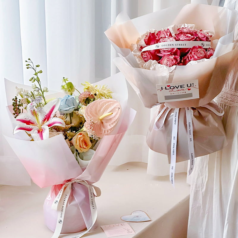 4.5 Mil OPP Flower Wrapping Paper