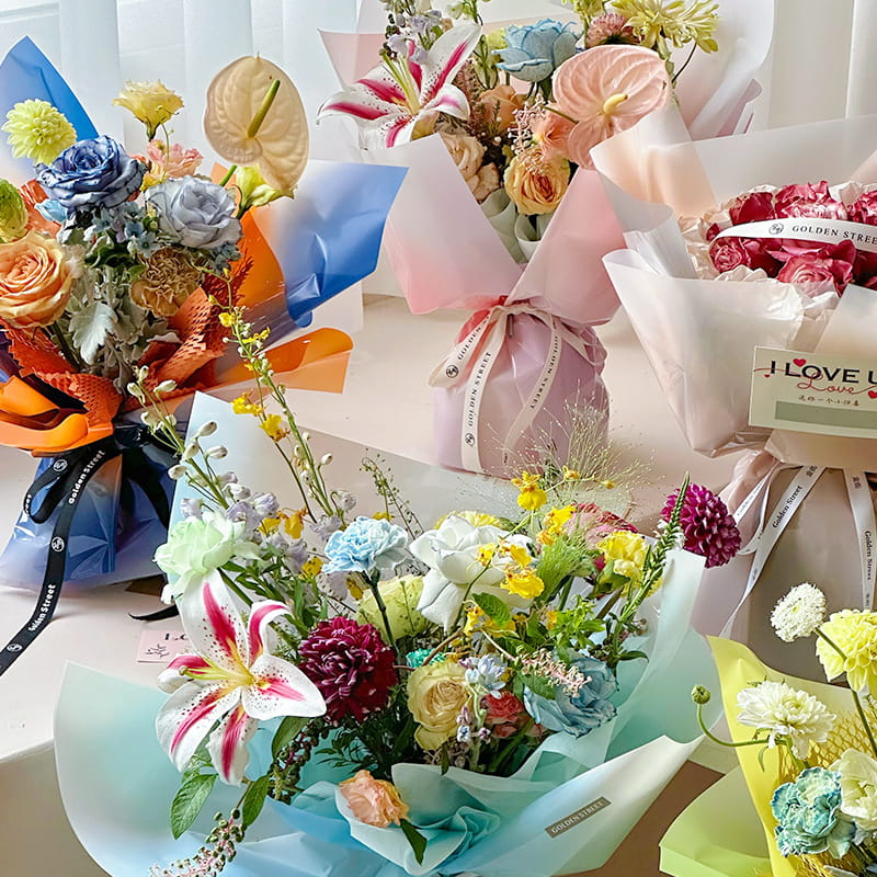 4.5 Mil OPP Flower Wrapping Paper