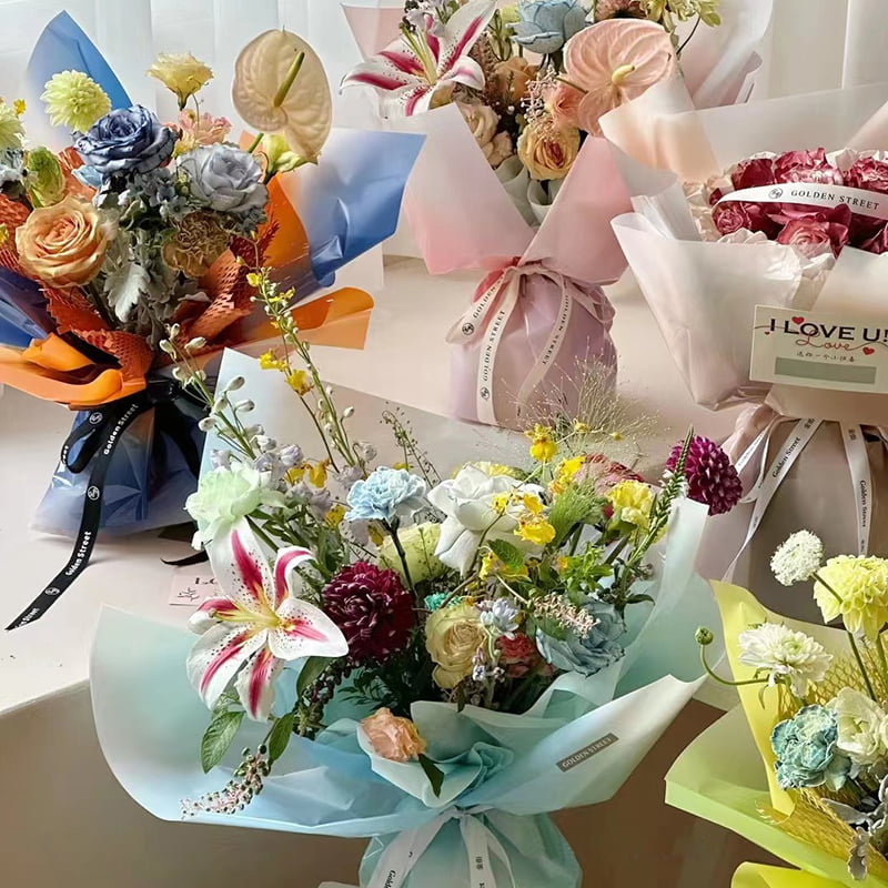 4.5 Mil OPP Flower Wrapping Paper