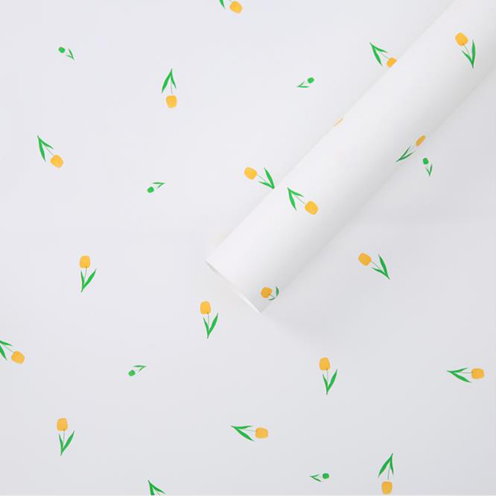 Bouquet makapal na pambalot na papel na may mga masining na salita